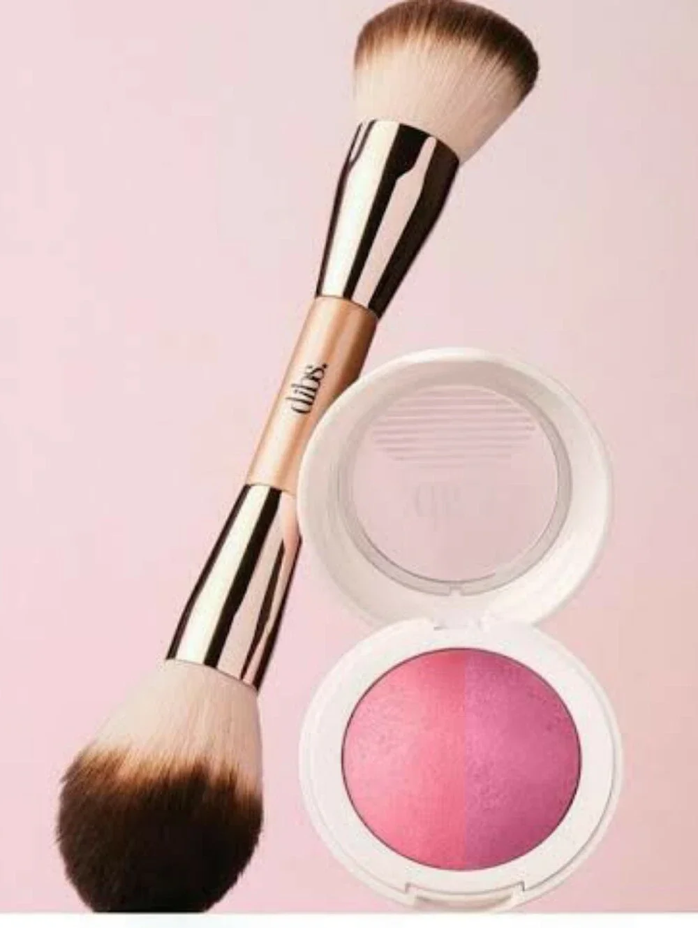 👡Face Need👡BNIB DIBS Beauty Travel Size VIP PINK The Duet Baked Blush Duo!